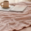 Bedsure GentleSoft Fleece Bed Blankets Queen Size Grey – Soft Warm Outdoor Picnic Fall Blanket for Camping Travel Lightweight Cozy Anti-Static, Room Home Decor Gifts for Husband and Men, 90×90 inches(Dusty Pink)