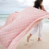 Bedsure GentleSoft Sage Green Throw Blanket for Couch – Checkered Cute Fleece Blankets, Soft Cozy Summer Throw for Bedroom Home Decor Gifts for Mom Girls, Green, 50×60 Inches(Baby Pink)