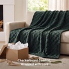 Bedsure GentleSoft Sage Green Throw Blanket for Couch – Checkered Cute Fleece Blankets, Soft Cozy Summer Throw for Bedroom Home Decor Gifts for Mom Girls, Green, 50×60 Inches(Dark Green)