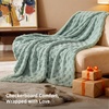 Bedsure GentleSoft Sage Green Throw Blanket for Couch – Checkered Cute Fleece Blankets, Soft Cozy Summer Throw for Bedroom Home Decor Gifts for Mom Girls, Green, 50×60 Inches(01 Sage Green)