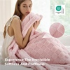 Bedsure GentleSoft Sage Green Throw Blanket for Couch – Checkered Cute Fleece Blankets, Soft Cozy Summer Throw for Bedroom Home Decor Gifts for Mom Girls, Green, 50×60 Inches(Baby Pink)