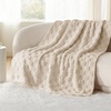 Bedsure GentleSoft Sage Green Throw Blanket for Couch – Checkered Cute Fleece Blankets, Soft Cozy Summer Throw for Bedroom Home Decor Gifts for Mom Girls, Green, 50×60 Inches(Beige)