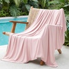 Bedsure Lightweight Cold Blanket for Summer, Bed Cooling Blanket Queen Size for Hot Sleepers, Ice Cool Essentials for Hot Nights, Breathable Thin Bedding for Teens, Adults, Navy, 90″ x 90″(Pink)