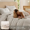Bedsure PureWoven 100% Cotton Muslin Duvet Cover Queen Gauze Bedding Set | Ultra-Soft, Moisture-Wicking, Breathable, Skin-Friendly, Lightweight, All-Season, Softens After Wash, Olive Green, 90″x90″(02 – Muslin – Linen (No Comforter))