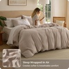 Bedsure PureWoven 100% Cotton Muslin Duvet Cover Queen Gauze Bedding Set | Ultra-Soft, Moisture-Wicking, Breathable, Skin-Friendly, Lightweight, All-Season, Softens After Wash, Olive Green, 90″x90″(05 – Muslin – Light Brown (No Comforter))