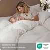 Bedsure PureWoven 100% Cotton Muslin Duvet Cover Queen Gauze Bedding Set | Ultra-Soft, Moisture-Wicking, Breathable, Skin-Friendly, Lightweight, All-Season, Softens After Wash, Olive Green, 90″x90″(04 – Muslin – Natural White (No Comforter))