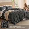 Bedsure PureWoven 100% Cotton Muslin Duvet Cover Queen Gauze Bedding Set | Ultra-Soft, Moisture-Wicking, Breathable, Skin-Friendly, Lightweight, All-Season, Softens After Wash, Olive Green, 90″x90″(03 – Muslin – Dark Grey (No Comforter))