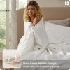 Bedsure PureWoven 100% Cotton Muslin Duvet Cover Queen Gauze Bedding Set | Ultra-Soft, Moisture-Wicking, Breathable, Skin-Friendly, Lightweight, All-Season, Softens After Wash, Olive Green, 90″x90″(04 – Muslin – Natural White (No Comforter))