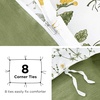 Bedsure PureWoven 100% Cotton Striped Duvet Cover Set, Queen, Tan/White | Washed Cotton, Linen-Like Texture, Breathable, Zipper Closure, Machine Washable, 3 Pieces with 2 Pillow Shams, 90″ X 90″(00 – Green (No Comforter))