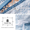 Bedsure PureWoven 100% Cotton Striped Duvet Cover Set, Queen, Tan/White | Washed Cotton, Linen-Like Texture, Breathable, Zipper Closure, Machine Washable, 3 Pieces with 2 Pillow Shams, 90″ X 90″(05 – Light Blue (No Comforter))