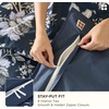 Bedsure PureWoven 100% Cotton Striped Duvet Cover Set, Queen, Tan/White | Washed Cotton, Linen-Like Texture, Breathable, Zipper Closure, Machine Washable, 3 Pieces with 2 Pillow Shams, 90″ X 90″(18 – Vintage Navy Floral (No Comforter))