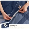 Bedsure PureWoven 100% Cotton Striped Duvet Cover Set, Queen, Tan/White | Washed Cotton, Linen-Like Texture, Breathable, Zipper Closure, Machine Washable, 3 Pieces with 2 Pillow Shams, 90″ X 90″(14 – Navy Buffalo Plaid (No Comforter))