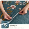 Bedsure PureWoven 100% Cotton Striped Duvet Cover Set, Queen, Tan/White | Washed Cotton, Linen-Like Texture, Breathable, Zipper Closure, Machine Washable, 3 Pieces with 2 Pillow Shams, 90″ X 90″(16 – Vintage Teal Floral (No Comforter))