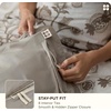 Bedsure PureWoven 100% Cotton Striped Duvet Cover Set, Queen, Tan/White | Washed Cotton, Linen-Like Texture, Breathable, Zipper Closure, Machine Washable, 3 Pieces with 2 Pillow Shams, 90″ X 90″(02 – Linen Vines (No Comforter))
