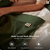 Bedsure PureWoven 100% GOTS Certified Organic Cotton Sheets, Queen Size | Eco-Friendly, 17″ Deep Pocket with Corner Straps, Luxury Hotel Soft, Breathable & Durable Sateen Bed Sheets, OEKO-Tex, Linen(05 – Olive Green)