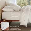 Bedsure PureWoven 100% GOTS Certified Organic Cotton Sheets, Queen Size | Eco-Friendly, 17″ Deep Pocket with Corner Straps, Luxury Hotel Soft, Breathable & Durable Sateen Bed Sheets, OEKO-Tex, Linen(01 – White)