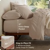 Bedsure PureWoven 100% GOTS Certified Organic Cotton Sheets, Queen Size | Eco-Friendly, 17″ Deep Pocket with Corner Straps, Luxury Hotel Soft, Breathable & Durable Sateen Bed Sheets, OEKO-Tex, Linen(04 – Light Brown)