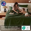 Bedsure PureWoven 100% GOTS Certified Organic Cotton Sheets, Queen Size | Eco-Friendly, 17″ Deep Pocket with Corner Straps, Luxury Hotel Soft, Breathable & Durable Sateen Bed Sheets, OEKO-Tex, Linen(05 – Olive Green)