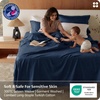 Bedsure PureWoven 100% GOTS Certified Organic Cotton Sheets, Queen Size | Eco-Friendly, 17″ Deep Pocket with Corner Straps, Luxury Hotel Soft, Breathable & Durable Sateen Bed Sheets, OEKO-Tex, Linen(06 – Navy)