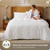 Bedsure PureWoven 100% Giza Egyptian Cotton Duvet Cover, King (104″x90″) | CEA & BV Certified, Luxury Hotel Sateen, Soft & Breathable Bedding for All-Season, 8 Interior Ties, 3 Pieces, Navy Blue(01 – White)