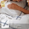 Bedsure PureWoven 100% Giza Egyptian Cotton Duvet Cover, King (104″x90″) | CEA & BV Certified, Luxury Hotel Sateen, Soft & Breathable Bedding for All-Season, 8 Interior Ties, 3 Pieces, Navy Blue(03 – Navy Blue)