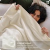 Bedsure PureWoven 100% Organic Cotton Waffle Luxury Blanket, Queen, White | GOTS Certified Organic Cotton, Waffle & Herringbone Textured, Soft, Breathable, All Season, Machine Washable, Home Decor Gift(01 – White)