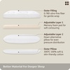 Bedsure PureWoven Adjustable Pillow Queen for Back Stomach Side Sleepers | CertiPUR-US Memory Foam & Down Alternative Dual-Fill, 100% Cotton Cover, 3-in-1, 3/5/7 Custom Height Pillow, 26″x17″,1 Pack(White)