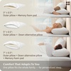 Bedsure PureWoven Adjustable Pillow Queen for Back Stomach Side Sleepers | CertiPUR-US Memory Foam & Down Alternative Dual-Fill, 100% Cotton Cover, 3-in-1, 3/5/7 Custom Height Pillow, 26″x17″,1 Pack(White)