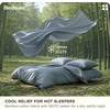 Bedsure PureWoven Cooling Duvet Cover, Ideal for Hot Sleepers, Queen Size | Cotton Blend Viscose Derived from Bamboo, Breathable & Buttery Soft, Hotel Luxury Bedding Set, Dusty Blue