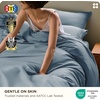 Bedsure PureWoven Cooling Duvet Cover, Ideal for Hot Sleepers, Queen Size | Cotton Blend Viscose Derived from Bamboo, Breathable & Buttery Soft, Hotel Luxury Bedding Set, Dusty Blue
