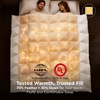 Bedsure PureWoven Feather Down Comforter Queen Size, All Season Duvet | Downpass Certified, Hotel Luxury Duvet Insert, 8 Corner Tabs & Storage Bag, Soft Cotton Blend, 90×90 Inches, Lightweight(White – Medium Weight)