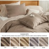 Bedsure PureWoven Linen Duvet Cover Queen, Linen Cotton Blend, Natural | Pre-Washed Cooling Duvet Cover for Hot Sleepers, Breathable, Moisture-Wicking, Button Closure & Corner Ties, All-Season(05 – Brown (No Comforter))