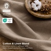 Bedsure PureWoven Linen Duvet Cover Queen, Linen Cotton Blend, Natural | Pre-Washed Cooling Duvet Cover for Hot Sleepers, Breathable, Moisture-Wicking, Button Closure & Corner Ties, All-Season(05 – Brown (No Comforter))