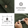 Bedsure PureWoven Linen Duvet Cover Queen, Linen Cotton Blend, Natural | Pre-Washed Cooling Duvet Cover for Hot Sleepers, Breathable, Moisture-Wicking, Button Closure & Corner Ties, All-Season(07 – Olive Green (No Comforter))