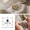 Bedsure PureWoven Linen Duvet Cover Queen, Linen Cotton Blend, Natural | Pre-Washed Cooling Duvet Cover for Hot Sleepers, Breathable, Moisture-Wicking, Button Closure & Corner Ties, All-Season(02 – Natural Color (No Comforter))