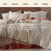 Bedsure PureWoven Linen Duvet Cover Queen, Linen Cotton Blend, Natural | Pre-Washed Cooling Duvet Cover for Hot Sleepers, Breathable, Moisture-Wicking, Button Closure & Corner Ties, All-Season(01 – Linen Color (No Comforter))