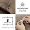 Bedsure PureWoven Linen Duvet Cover Queen, Linen Cotton Blend, Natural | Pre-Washed Cooling Duvet Cover for Hot Sleepers, Breathable, Moisture-Wicking, Button Closure & Corner Ties, All-Season(05 – Brown (No Comforter))