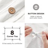 Bedsure PureWoven Linen Duvet Cover Queen, Linen Cotton Blend, Natural | Pre-Washed Cooling Duvet Cover for Hot Sleepers, Breathable, Moisture-Wicking, Button Closure & Corner Ties, All-Season(03 – White (No Comforter))