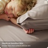 Bedsure PureWoven Organically Grown Bamboo Viscose King Size Sheets Set | Cooling Bed Sheets for Hot Sleepers, 18″ Deep Pocket with Corner Straps, Luxury Silky Soft, Breathable, OCS & Oeko-Tex, White(03 – Light Brown)