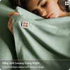 Bedsure PureWoven Organically Grown Bamboo Viscose King Size Sheets Set | Cooling Bed Sheets for Hot Sleepers, 18″ Deep Pocket with Corner Straps, Luxury Silky Soft, Breathable, OCS & Oeko-Tex, White(07 – Sage Green)