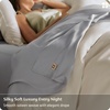 Bedsure PureWoven Organically Grown Bamboo Viscose King Size Sheets Set | Cooling Bed Sheets for Hot Sleepers, 18″ Deep Pocket with Corner Straps, Luxury Silky Soft, Breathable, OCS & Oeko-Tex, White(06 – Grey)