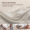 Bedsure PureWoven Queen Fitted Sheet Qnly, 100% Rayon Derived from Bamboo | Cooling Bottom Sheet for Hot Sleepers, Breathable & Soft, Deep Pocket Up to 18″, Secure Elastic Corner Straps, Grey(Beige)