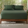 Bedsure PureWoven Queen Fitted Sheet Qnly, 100% Rayon Derived from Bamboo | Cooling Bottom Sheet for Hot Sleepers, Breathable & Soft, Deep Pocket Up to 18″, Secure Elastic Corner Straps, Grey(Olive Green)