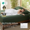 Bedsure PureWoven Queen Fitted Sheet Qnly, 100% Rayon Derived from Bamboo | Cooling Bottom Sheet for Hot Sleepers, Breathable & Soft, Deep Pocket Up to 18″, Secure Elastic Corner Straps, Grey(Olive Green)