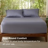 Bedsure PureWoven Queen Fitted Sheet Qnly, 100% Rayon Derived from Bamboo | Cooling Bottom Sheet for Hot Sleepers, Breathable & Soft, Deep Pocket Up to 18″, Secure Elastic Corner Straps, Grey(Grey)