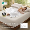 Bedsure PureWoven Queen Fitted Sheet Qnly, 100% Rayon Derived from Bamboo | Cooling Bottom Sheet for Hot Sleepers, Breathable & Soft, Deep Pocket Up to 18″, Secure Elastic Corner Straps, Grey(Beige)