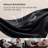 Bedsure PureWoven Queen Fitted Sheet Qnly, 100% Rayon Derived from Bamboo | Cooling Bottom Sheet for Hot Sleepers, Breathable & Soft, Deep Pocket Up to 18″, Secure Elastic Corner Straps, Grey(Black)