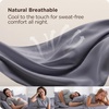 Bedsure PureWoven Queen Fitted Sheet Qnly, 100% Rayon Derived from Bamboo | Cooling Bottom Sheet for Hot Sleepers, Breathable & Soft, Deep Pocket Up to 18″, Secure Elastic Corner Straps, Grey(Grey)