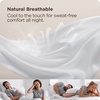 Bedsure PureWoven Queen Fitted Sheet Qnly, 100% Rayon Derived from Bamboo | Cooling Bottom Sheet for Hot Sleepers, Breathable & Soft, Deep Pocket Up to 18″, Secure Elastic Corner Straps, Grey(White)