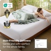 Bedsure PureWoven Queen Fitted Sheet Qnly, 100% Rayon Derived from Bamboo | Cooling Bottom Sheet for Hot Sleepers, Breathable & Soft, Deep Pocket Up to 18″, Secure Elastic Corner Straps, Grey(White)
